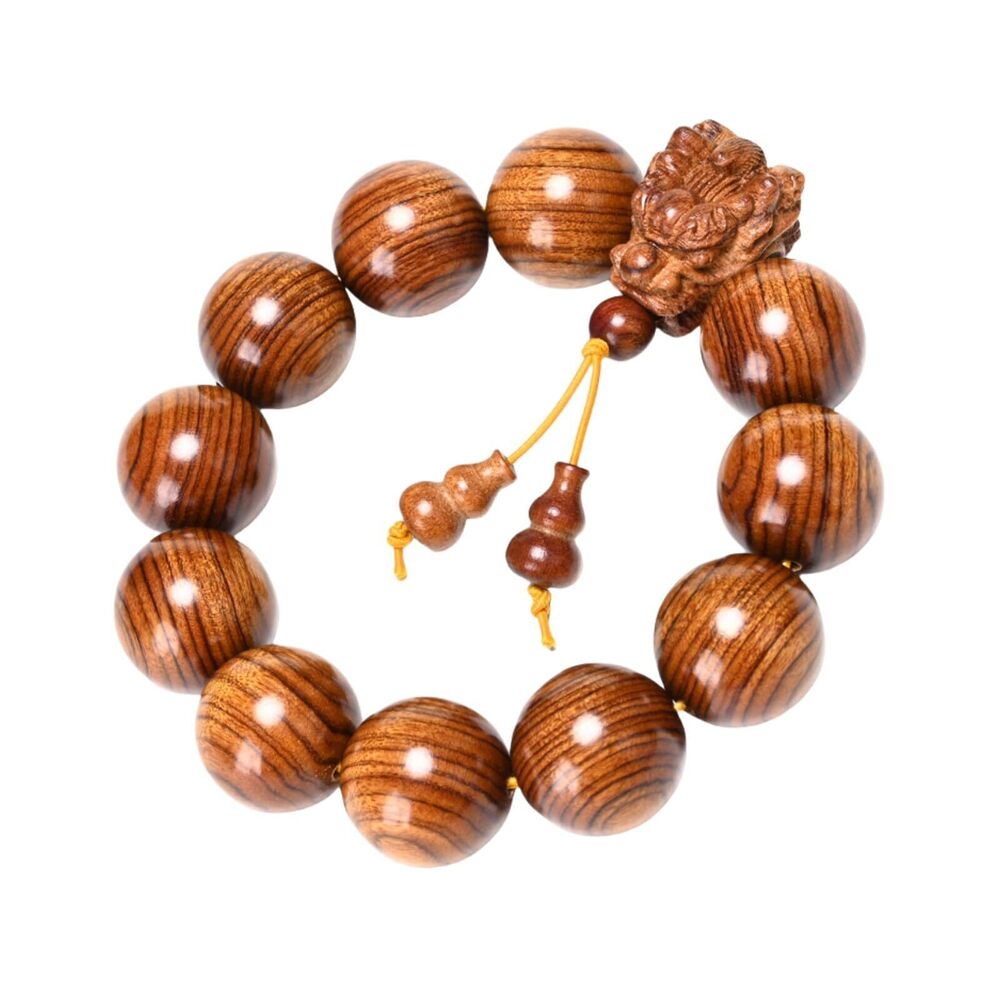 7182 Traditional Wooden Prayer Beads Large Round Beads Bracelet